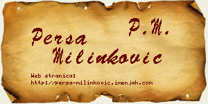 Persa Milinković vizit kartica
